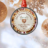 23パーソナライズされた年結婚記念現在 メタルオーナメント