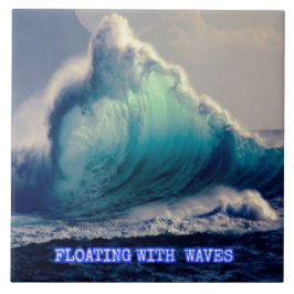 23ブルー海波，ヴィンテージ贈答用海 タイル