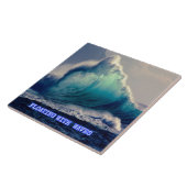 23ブルー海波,ヴィンテージ贈答用海 タイル (側面)