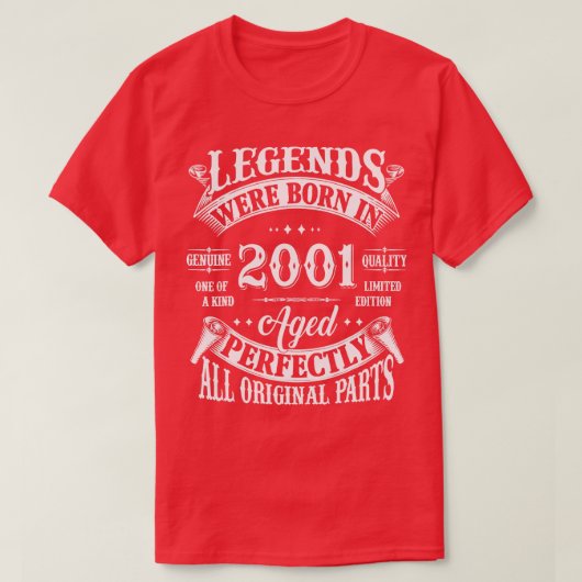 23位誕生日ティー23歳レジェン生まれズ200年 Tシャツ (デザイン正面)