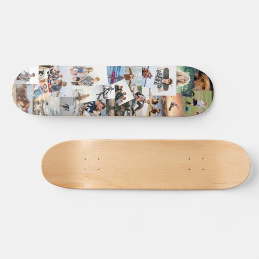 23偶然に重なり合う写真コラージュテンプレート スケートボード (横)