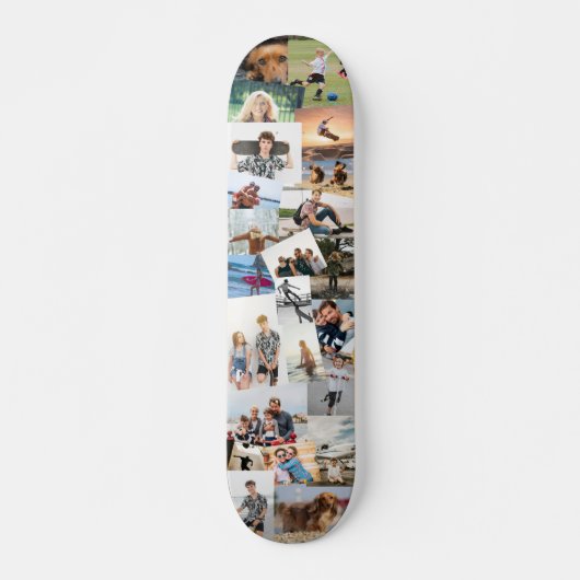 23偶然に重なり合う写真コラージュテンプレート スケートボード (正面)