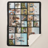 23写真モダンコラージュ シェルパブランケット (正面)