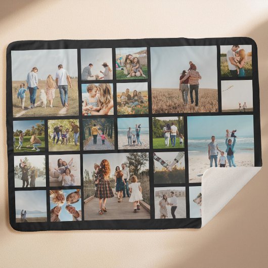 23写真モダンコラージュ シェルパブランケット