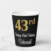 23台目の誕生日 – 高エレガント級なフェイク金ゴールドルック# 紙コップ (正面)