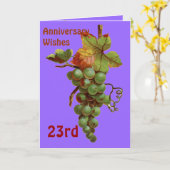 23周年をお祝いします。カスタマイズ可能 カード (黄色い花)