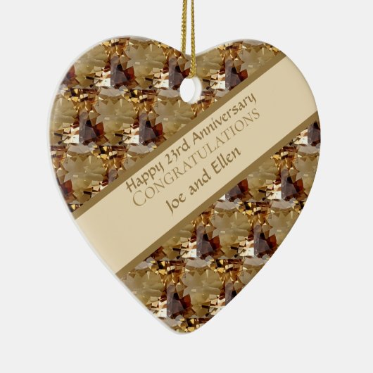 23周年結婚トパーズ記念 セラミックオーナメント (右)