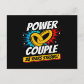 23周年結婚記念日カップル 23年愛を貫く ポストカード (正面)