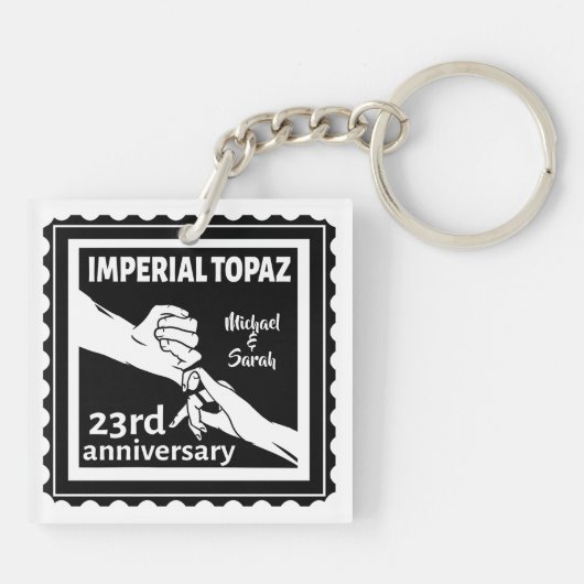 23周年記念結婚インペリアルトパーズ キーホルダー (裏面)