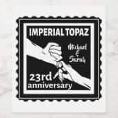 23周年記念結婚インペリアルトパーズ ワインラベル (シングルラベル)