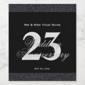 23周年記念結婚ワインラカスタムベル ワインラベル (シングルラベル)