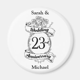 23周年記念結婚花バラ マグネット