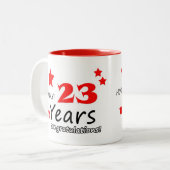 23周年記念23結婚周年 ツートーンマグカップ (正面左)