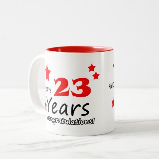 23周年記念23結婚周年 ツートーンマグカップ (正面左)