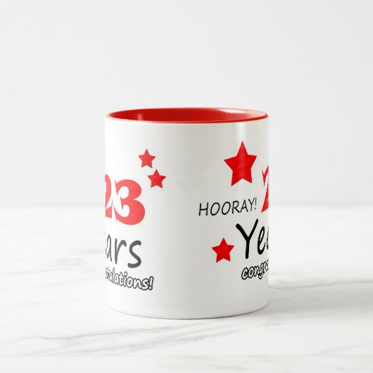 23周年記念23結婚周年 ツートーンマグカップ (中央)