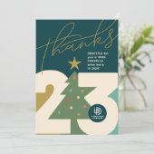 23年はっきりしたクリスマスツリー企業のホリデーカード シーズンカード (スタンド正面)