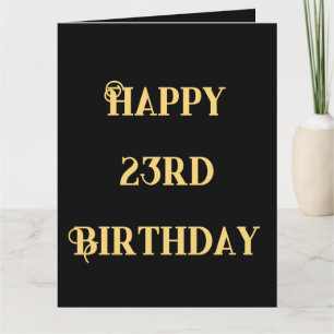 23歳お誕生日おめでとう ゴールド イエロー 23歳 誕生日 カード