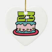 23歳お誕生日ケーキ セラミックオーナメント (裏面)
