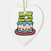 23歳お誕生日ケーキ セラミックオーナメント (左)