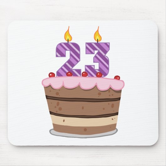 23歳のお誕生日ケーキ マウスパッド (正面)