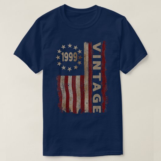 23歳のギフトヴィンテージ1999アメリカ国旗23日 Tシャツ (デザイン正面)
