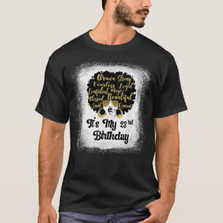 23歳のヒョウのメラニン・ガール私の誕生日 Tシャツ