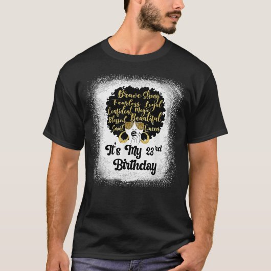 23歳のヒョウのメラニン・ガール私の誕生日 Tシャツ (正面)