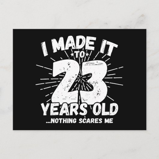 23歳の皮肉なミーム 面白い23歳の誕生日 ポストカード (正面)