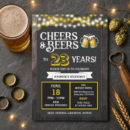 23歳の誕生日おめでとう バーベキューとビールで乾杯 招待状