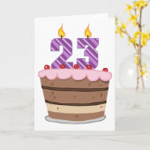 23歳オンお誕生日ケーキ カード (黄色い花)