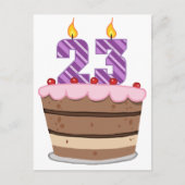 23歳オンお誕生日ケーキ ポストカード (正面)