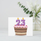 23歳オンお誕生日ケーキ ポストカード (スタンド正面)