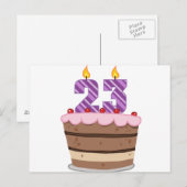 23歳オンお誕生日ケーキ ポストカード (正面/裏面)
