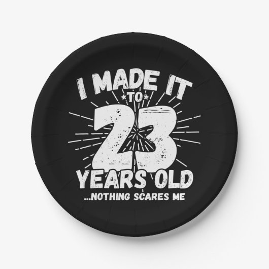 23歳皮肉ミームおもしろい23誕生日 ペーパープレート (正面)