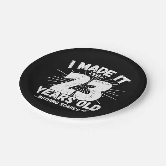 23歳皮肉ミームおもしろい23誕生日 ペーパープレート (アングル)