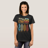 23歳誕生日ヴィンテージ2000年10月の女性 Tシャツ (正面フル)