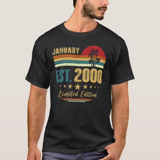 23歳2000年1月23日誕生日 Tシャツ (正面)