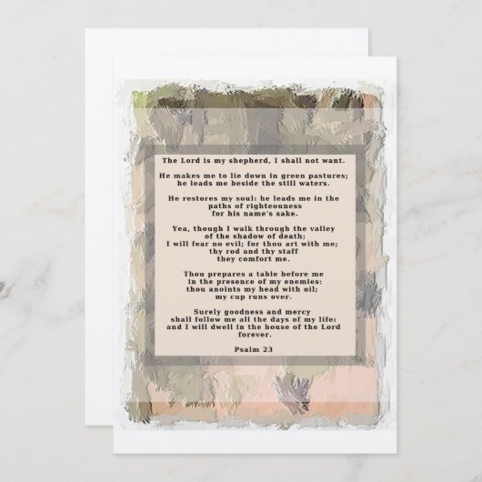 23番目のプサルム招待状抽象芸術 招待状 (正面/裏面)