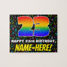 23番目の誕生日:おもしろい、カラフルミュージックシンボル、「23」