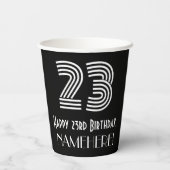 23番目の誕生日:インスパイアアールデコの外観「23」 +名前 紙コップ (裏面)
