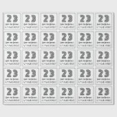 23番目の誕生日:インスパイアアールデコスタイル「23」 +名前 ラッピングペーパー (フラット)