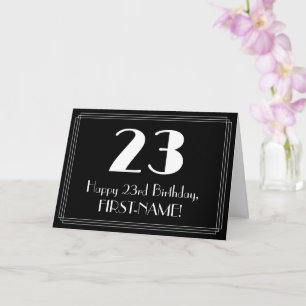 23番目の誕生日～インスパイアアールデコルック"23"，名前 カード