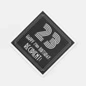 23番目の誕生日:インスパイアアールデコ検索"23" +名前 スタンダードランチョンナプキン (角)