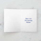 23番目の誕生日:ミュージカラフルックシンボル+レインボー23 カード (内部)