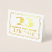 23番目の誕生日、名前+アールデコインスパイアの外観「23」 箔カード (正面)
