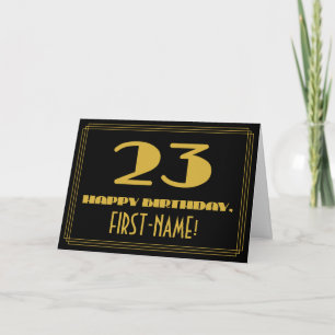 23番目の誕生日：名前+アールデコインスパイア「23」の外観 カード