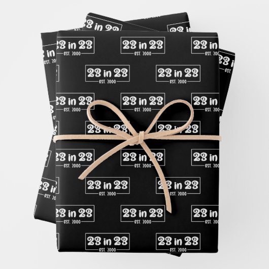 23番目の誕生日 | 23 in 23 Est 2000 ラッピングペーパーシート (インサイチュ)