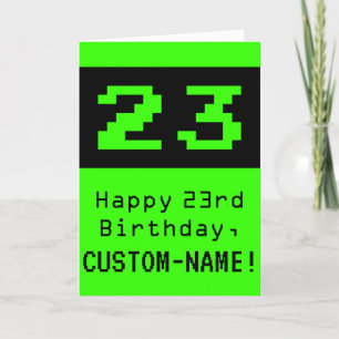 23番目の誕生日:Nerdy /オタク系のスタイル"21"と名前 カード