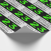 23番目の誕生日- Nerdy/オタク系のスタイル「23」と名前 ラッピングペーパー (角)