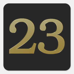 23番金ゴールド四角シール スクエアシール